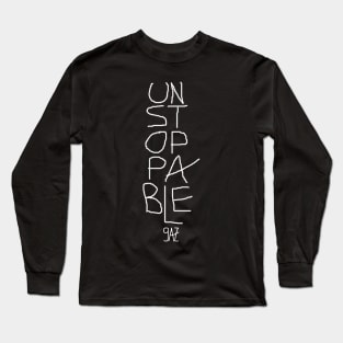 Unstoppable black background by 9AZ Long Sleeve T-Shirt